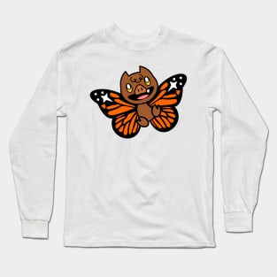 Brown ButterBat Long Sleeve T-Shirt